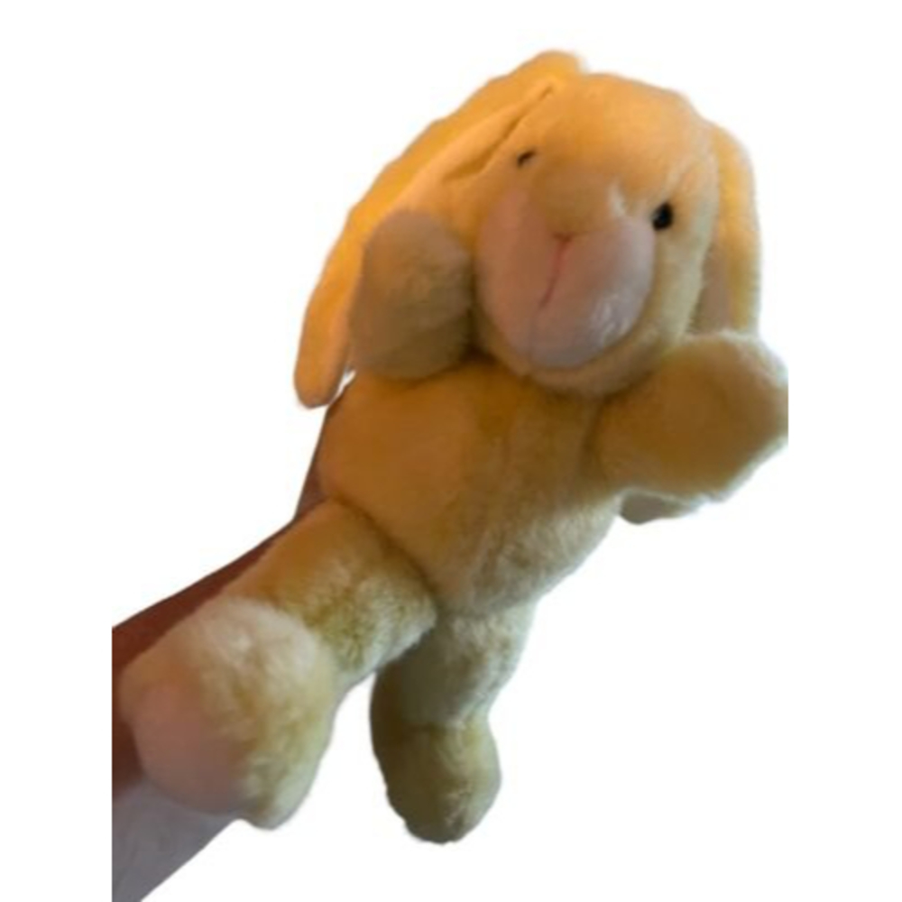 Beverly Hills teddy bear Co. Bunny plush hand puppet yellow